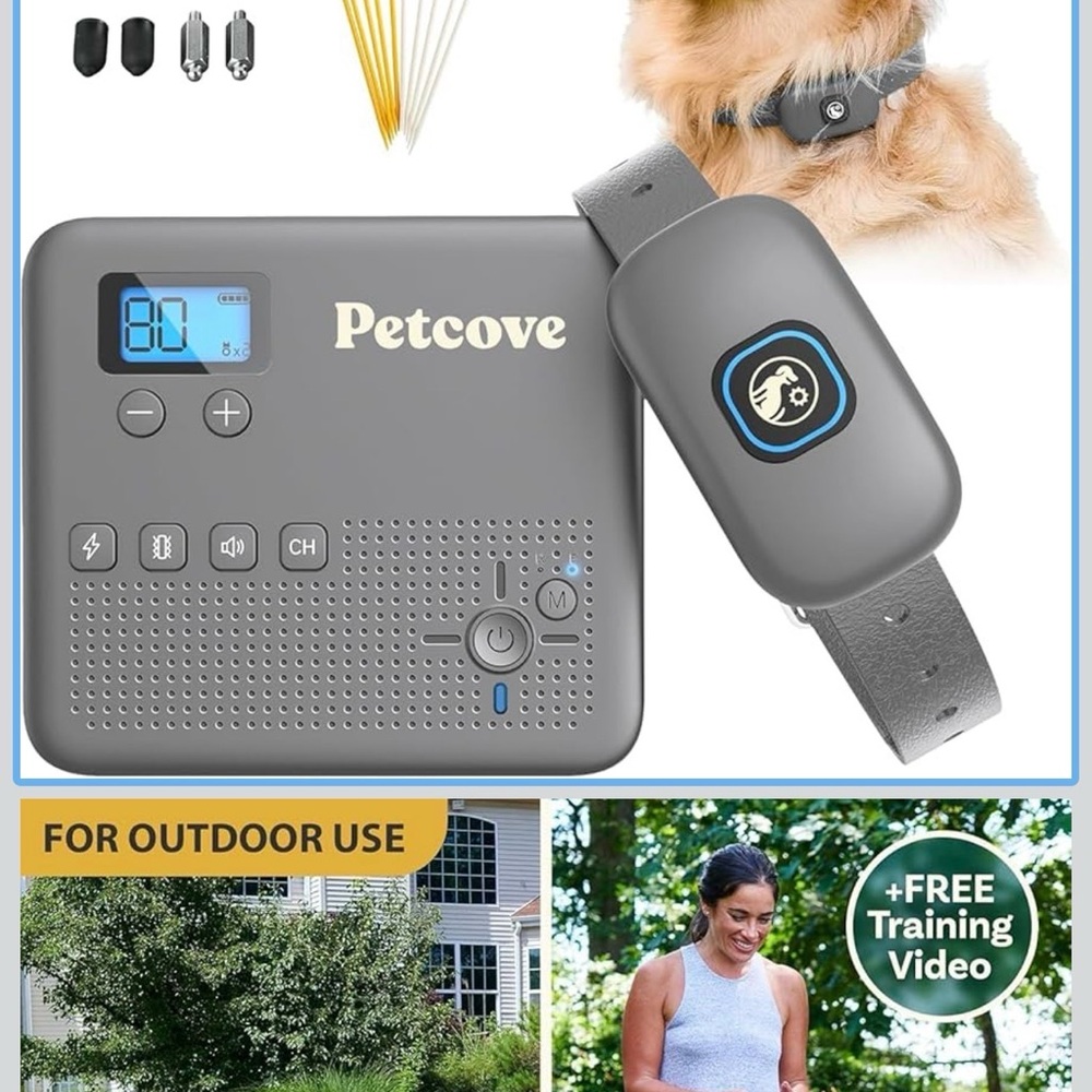 Petcove Rechargeable Dog Training Collar - Gray